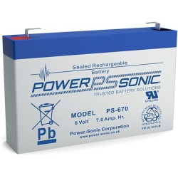 BATTERIE pb Etanche POWERSONIC 6V 7Ah