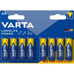 PILES VARTA LR06 AA (6+2 GRATUITES)