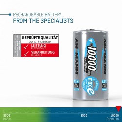 ACCUS RECHARGEABLE LR20 1.2V 10000mAh