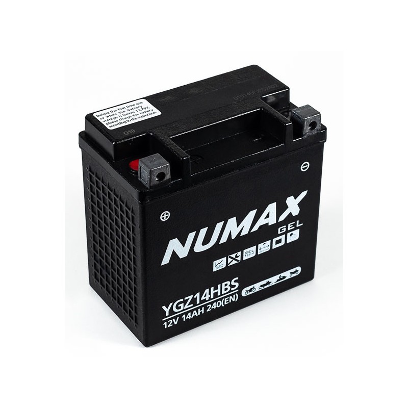 BATTERIE POUR HARLEY NUMAX NGZ14HL-BS  12V 16AH 240A