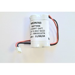 BATTERIE BLOCS SECOURS SAFT 2 KRMT  2.4V 0.8AH NICD